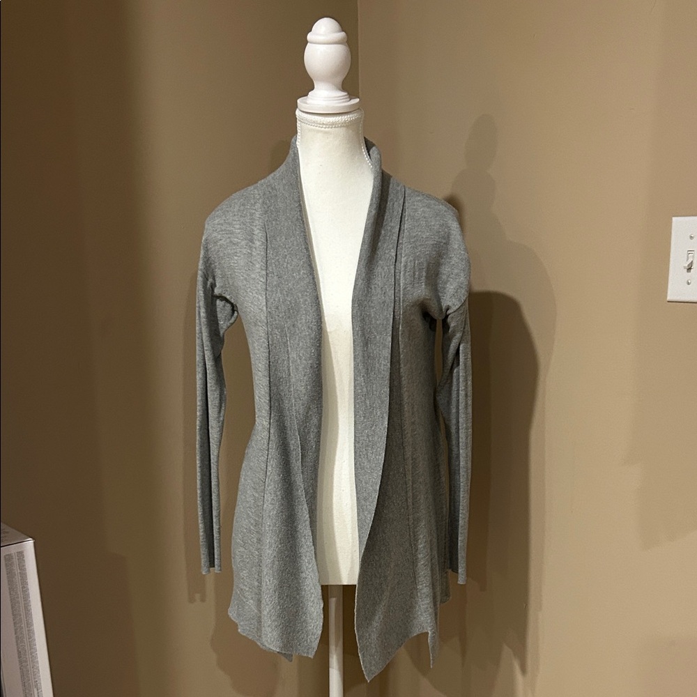 Banana Republic Wool Blend Gray Open-Front Cardigan